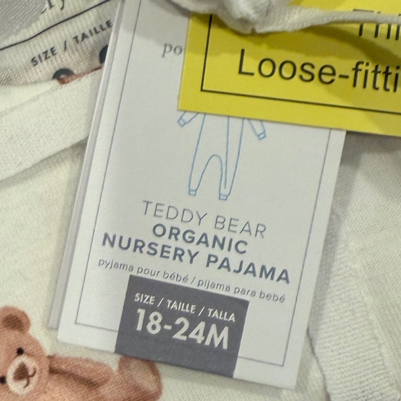 Teddy Bear Organic Nursery Pajama - PBK - Picture 7 of 8